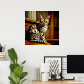 Poster Le chat Mau égyptien (Bureau à domicile)