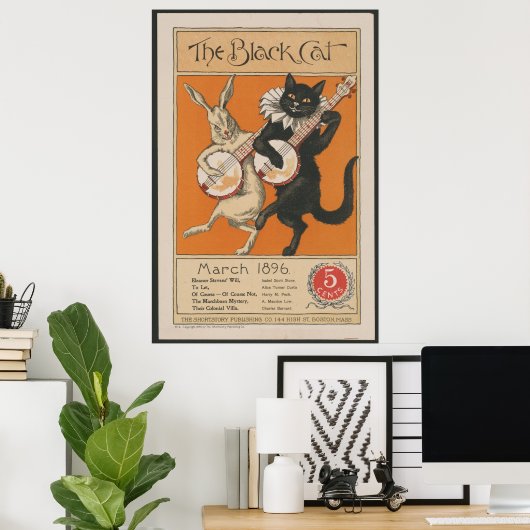 Poster Le chat noir (Bureau à domicile)