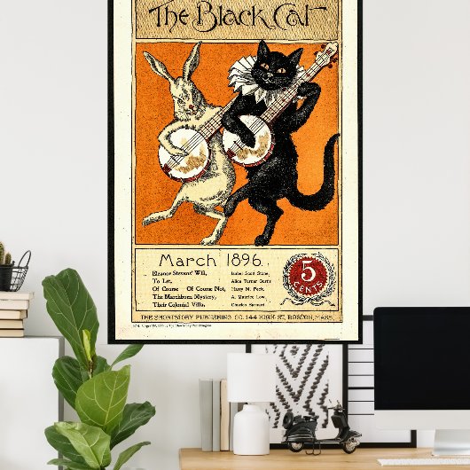 Poster Le chat noir (Bureau à domicile)