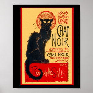 Poster Le Chat Noir, Le Conversation Noir, Art