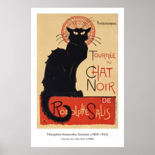 Poster "Le Chat Noir" | Steinlen 1896 | Art nouveau (Devant)