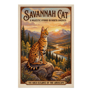 Poster Le chat Savannah