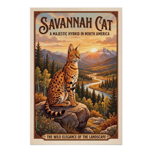 Poster Le chat Savannah (Devant)