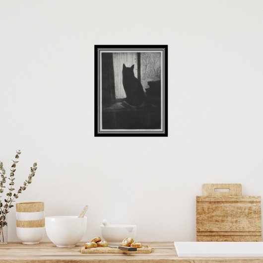 Poster "Le chat" vers 1900 par CRW Nevinson (Cuisine)