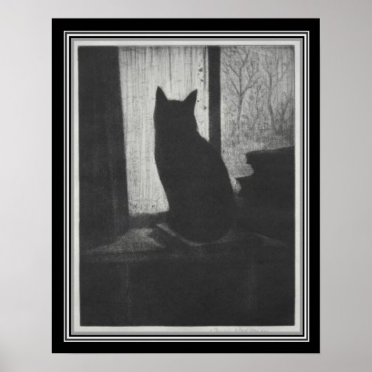 Poster "Le chat" vers 1900 par CRW Nevinson (Devant)