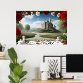 Poster Le château à travers le portail Wonderland (Bureau à domicile)