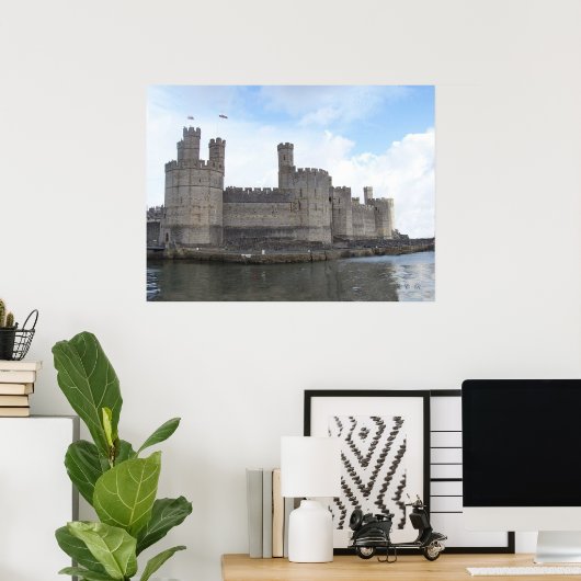 POSTER LE CHÂTEAU DE CAERNARFON (Bureau à domicile)
