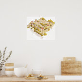 Poster Le château de San Jorge. Lisbonne Portugal (Cuisine)