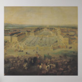 Poster Le château de Versailles et la place (Devant)