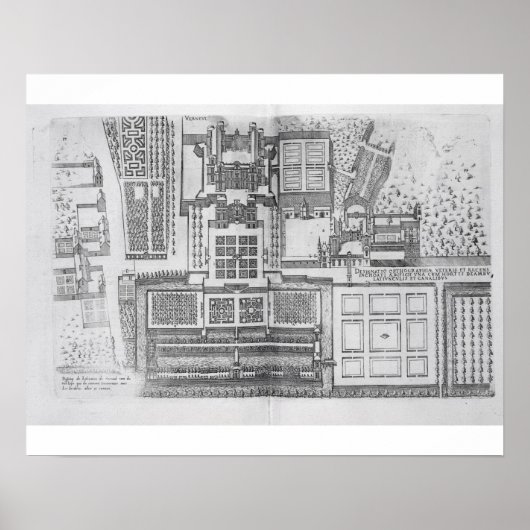 Poster Le Château, gardens and part of the park at Verne (Devant)