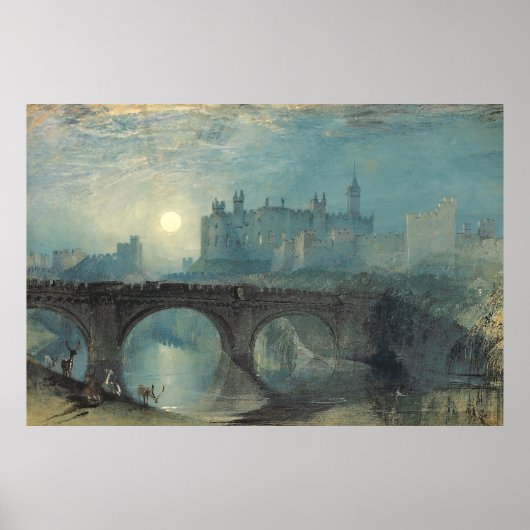 Poster Le château William Turner Alnwick (Devant)