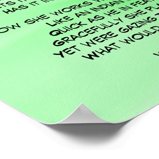 Poster Le chaton en jeu mignon poème (Coin)