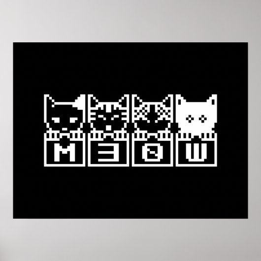 POSTER LE CHATS M30W 8 BITS (Devant)
