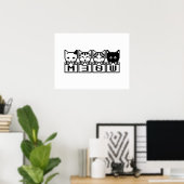 POSTER LE CHATS M30W 8 BITS (Bureau à domicile)