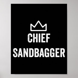 Poster Le chef Sandbagger Golf Meme Bjj Chess Sandbag