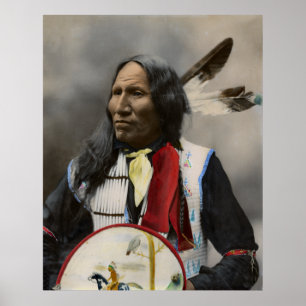 Poster Le Chef Strikes With Nez, Oglala Sioux 1899