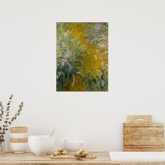 Poster Le chemin à travers les Irises - Claude Monet (Cuisine)