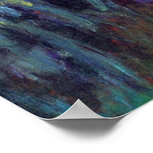 Poster Le chemin à travers les Irises par Claude Monet (Coin)