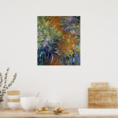 Poster Le chemin à travers les Irises par Claude Monet (Cuisine)