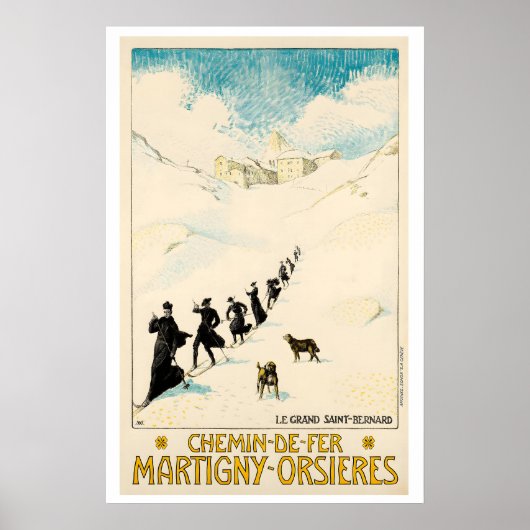 Poster Le Chemin-de-Fer du Grand-Saint-Bernard (Devant)