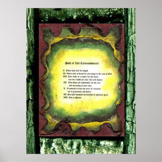 Poster Le chemin de vie des commandements (Devant)