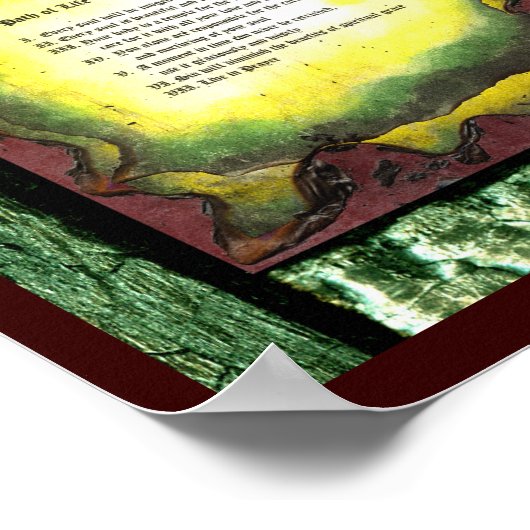 Poster Le chemin de vie des commandements (Coin)