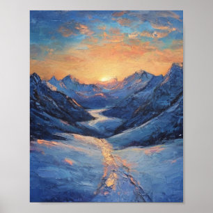 Poster Le chemin doré : un réveil glaciaire au milieu de
