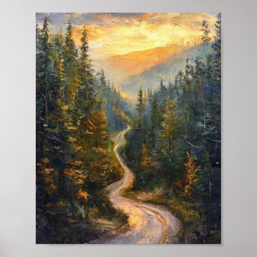 Poster Le chemin doré : un voyage sinueux à travers (Devant)