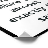 Poster Le chemin du succès et celui de l'échec sont (Coin)