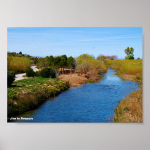 Poster Le chemin le long de la rivière Túria