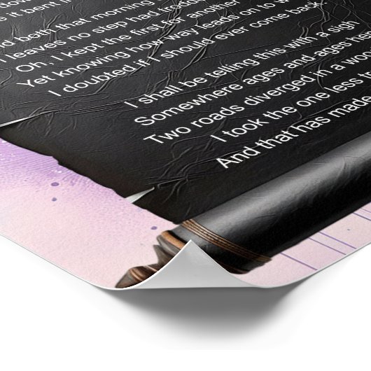 Poster Le chemin non pris — Robert Frost (Coin)