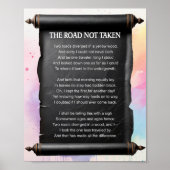 Poster Le chemin non pris — Robert Frost (Devant)