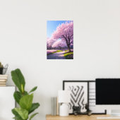 Poster Le chemin vers la beauté du printemps (Bureau à domicile)