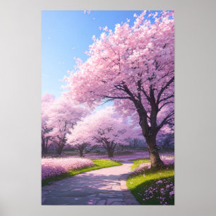 Poster Le chemin vers la beauté du printemps