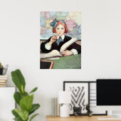 Poster Le chercheur par Jessie Willcox Smith (Bureau à domicile)