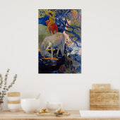 Poster Le cheval blanc par Eugène Henri Paul Gauguin (Cuisine)