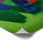 Poster Le cheval bleu de Franz Marc (Coin)