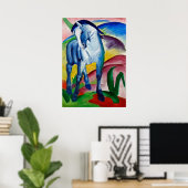 Poster Le cheval bleu de Franz Marc (Bureau à domicile)