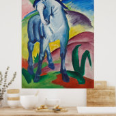 Poster Le Cheval Bleu de Marc (Cuisine)