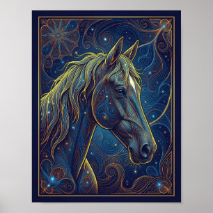 Poster Le Cheval Bleu Rêve