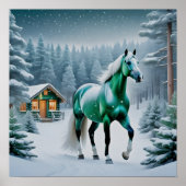 Poster Le Cheval Vert Enchanté (Devant)