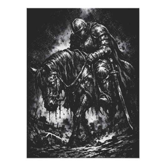 Poster Le Chevalier Déchu par BurnsInHell (Devant)