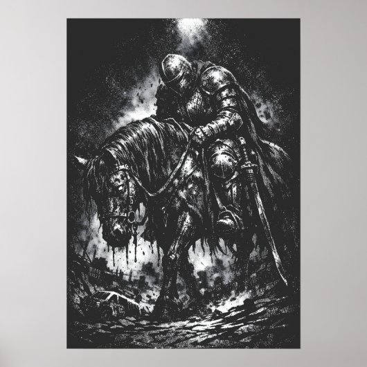 Poster Le Chevalier Déchu par BurnsInHell (Devant)