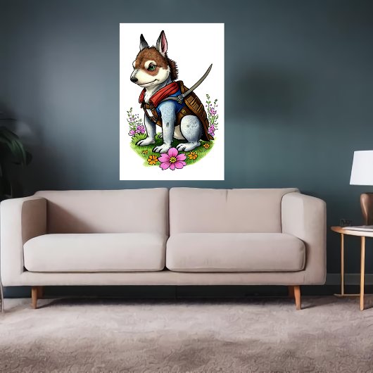 Poster Le chevalier des chiens | Art AI
