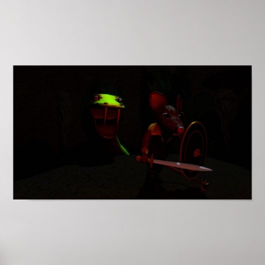 Poster Le Chevalier et le Dragon (Devant)