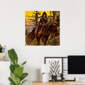 Poster "Le Chevalier noir" par Ivan Bilibin (Bureau à domicile)