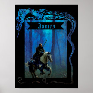 Poster Le Chevalier Solitaire : Un Voyage à Travers la Br