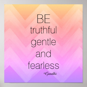 Poster Le chevron d'affiche de citation de Gandhi soit