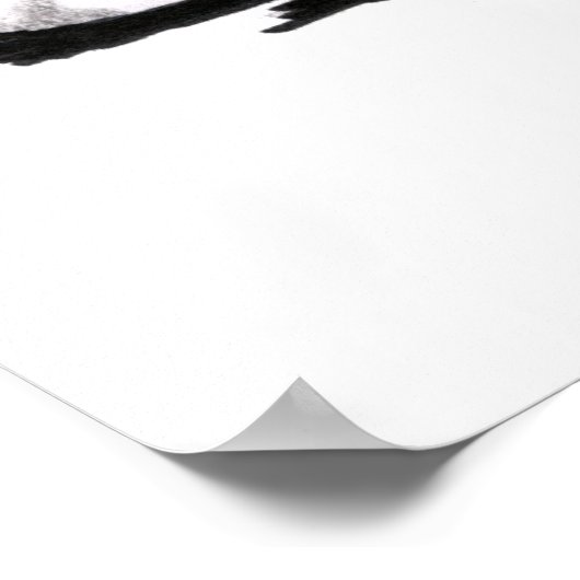 Poster Le Chien À Balles Blanc Faune Assis Plutôt (Coin)