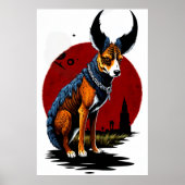 Poster Le Chien à la corne | Art AI (Devant)